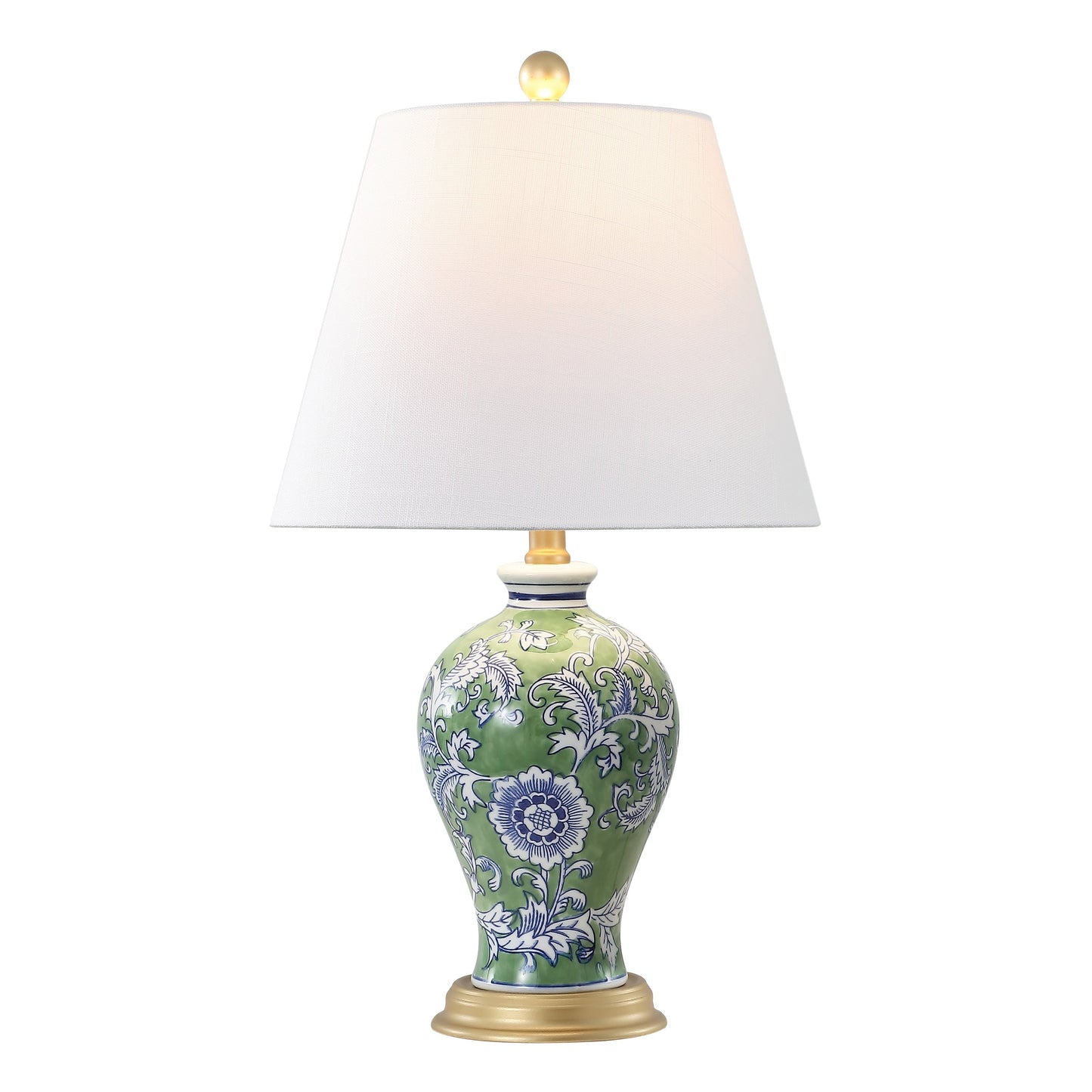 Lampe de table LED Grace 24 Floral, multicolore/laiton par JONATHAN Y