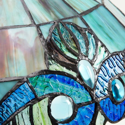 Lampe Tiffany Gracewood Hollow Asdreni 20 pouces en verre teinté - 14 L x 14 l x 20,25 H