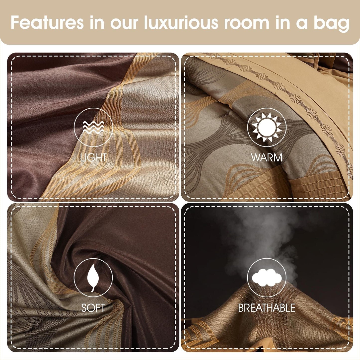 Ensemble de couette géométrique moderne Nanshing Daniella 7 pièces