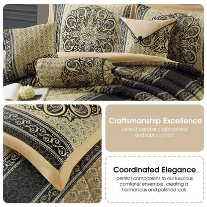 Ensemble de couette élégant médaillon 7 pièces Nanshing Prince
