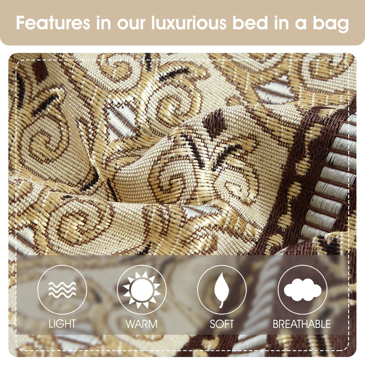 Ensemble de couette élégant médaillon 7 pièces Nanshing Prince