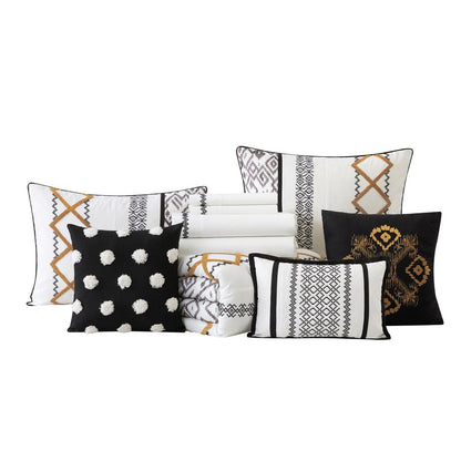 Parure de lit brodée bohème Nanshing Trina 15 pièces