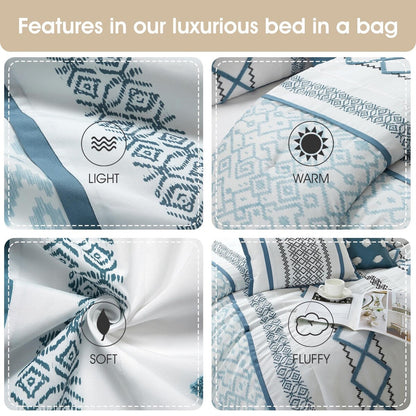 Parure de lit brodée bohème Nanshing Trina 15 pièces