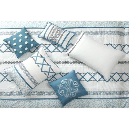 Parure de lit brodée bohème Nanshing Trina 15 pièces