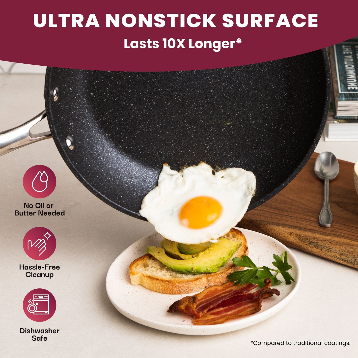 Ensemble de 20 casseroles et poêles antiadhésives Granitestone