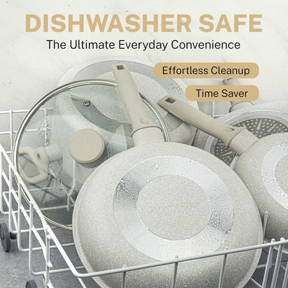 Ensemble de 20 ustensiles de cuisine et de pâtisserie antiadhésifs Granitestone Desert Cream