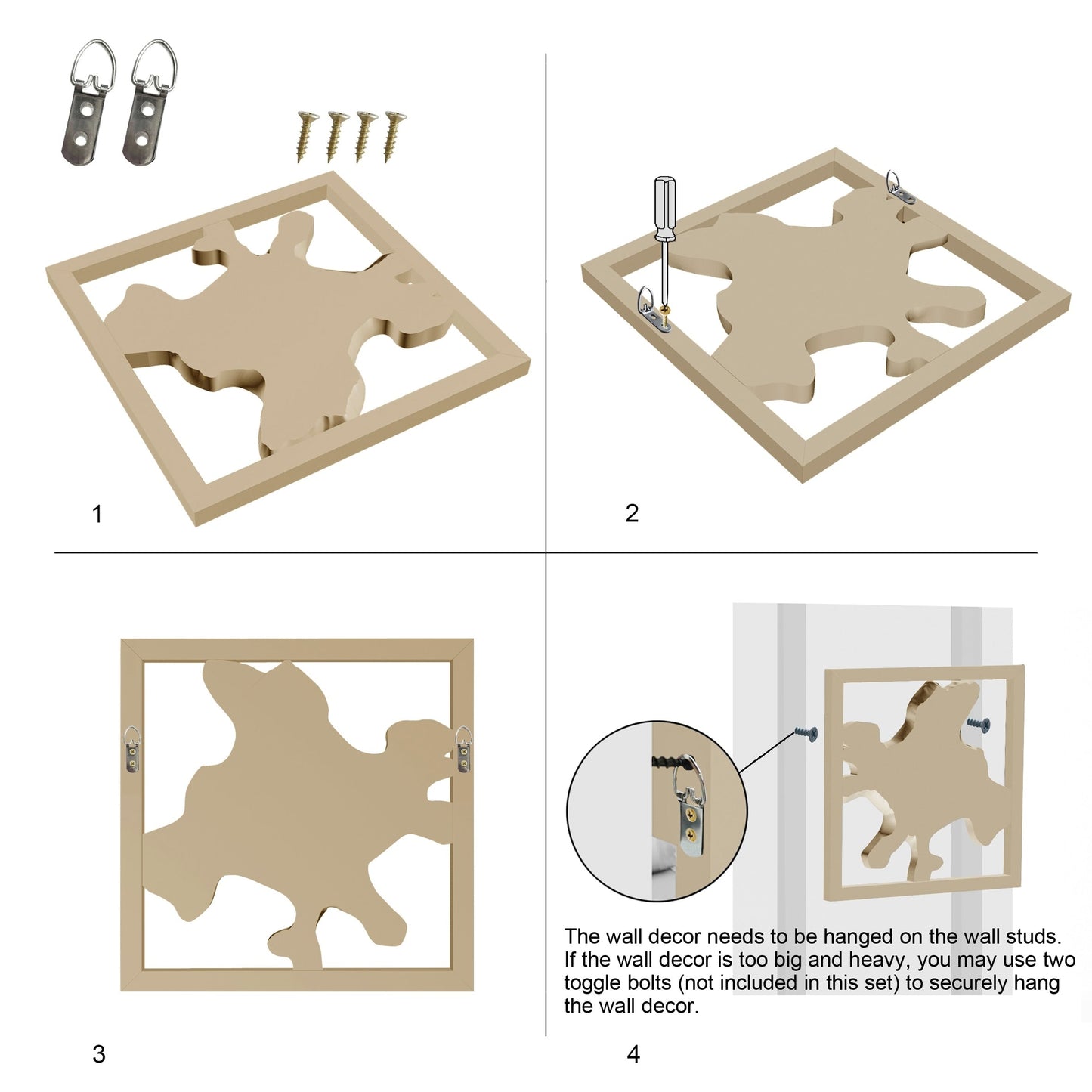 Décoration murale en teck Greenage, sculpture murale abstraite à bords vivants