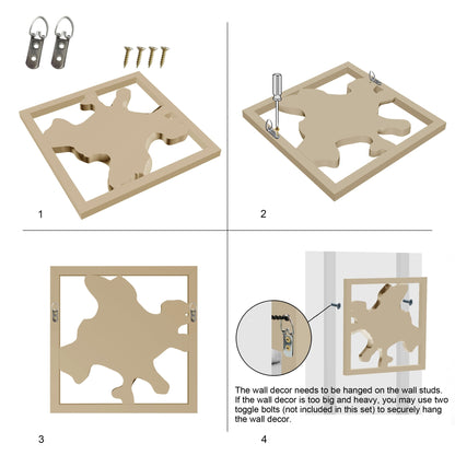 Décoration murale en teck Greenage, sculpture murale abstraite à bords vivants