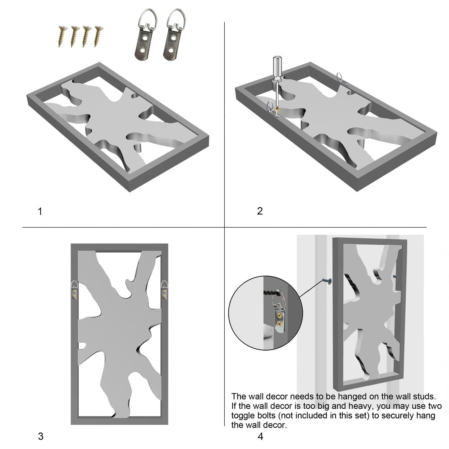Décoration murale en teck Greenage, sculpture murale abstraite à bords vivants