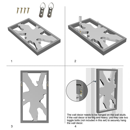 Décoration murale en teck Greenage, sculpture murale abstraite à bords vivants