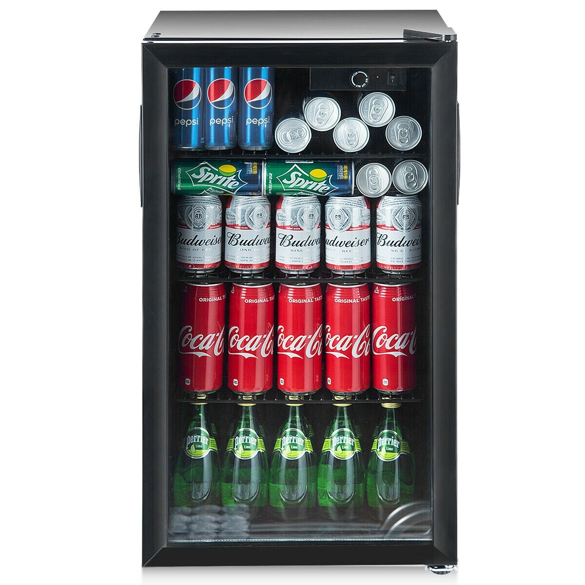 Réfrigérateur à boissons Gymax 120 canettes, mini refroidisseur de boissons pour bière, vin, soda