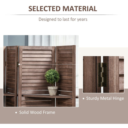 HOMCOM Cloison de séparation pliable à 4 panneaux, 1,6 m de haut, écran de confidentialité autoportant pour chambre à coucher intérieure - 63,75 x 0,75 x 67