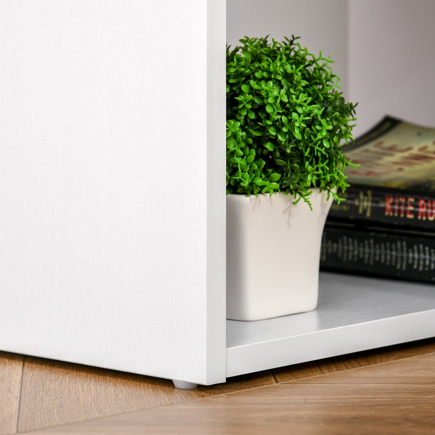 Bureau d'ordinateur moderne HOMCOM 47, bibliothèque, table d'écriture, station de travail avec 3 tiroirs et étagère de rangement - Blanc