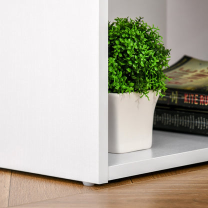 Bureau d'ordinateur moderne HOMCOM 47, bibliothèque, table d'écriture, station de travail avec 3 tiroirs et étagère de rangement - Blanc