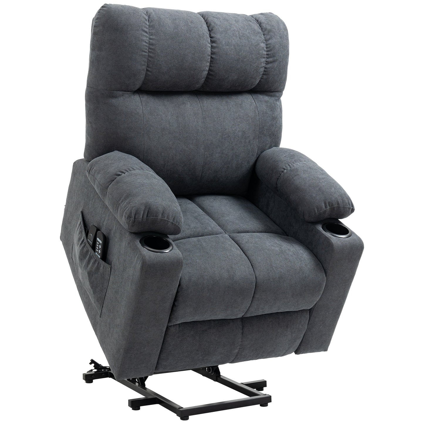 Fauteuil inclinable électrique HOMCOM pour personnes âgées, fauteuil de salon surdimensionné avec télécommande
