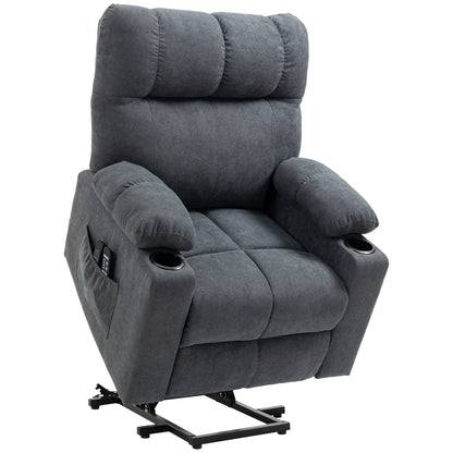 Fauteuil inclinable électrique HOMCOM pour personnes âgées, fauteuil de salon surdimensionné avec télécommande
