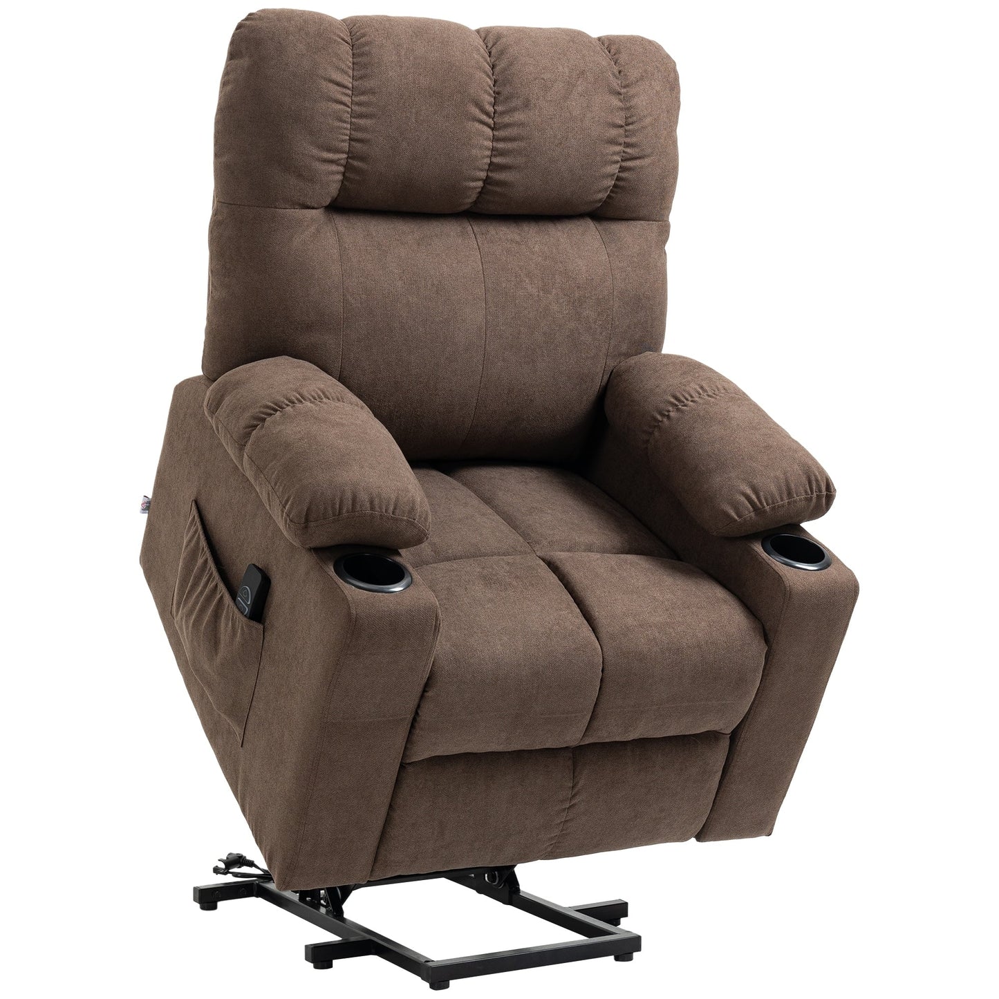 Fauteuil inclinable électrique HOMCOM pour personnes âgées, fauteuil de salon surdimensionné avec télécommande