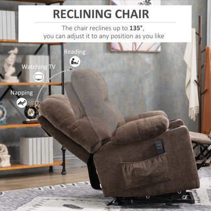 Fauteuil inclinable électrique HOMCOM pour personnes âgées, fauteuil de salon surdimensionné avec télécommande