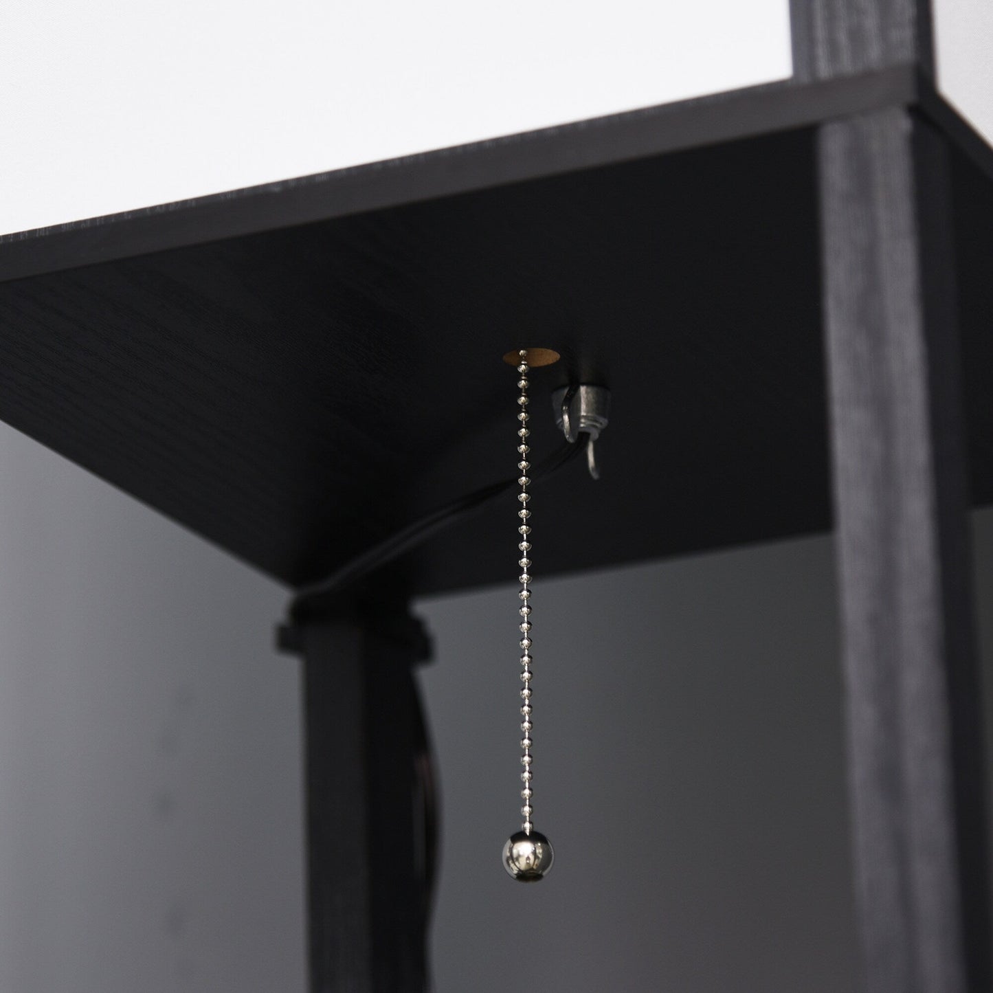 Lampadaire HOMCOM avec étagères, double éclairage, lampes sur pied hautes modernes, avec abat-jour en tissu (ampoule non incluse)