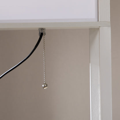 Lampadaire HOMCOM avec étagères, double éclairage, lampes sur pied hautes modernes, avec abat-jour en tissu (ampoule non incluse)