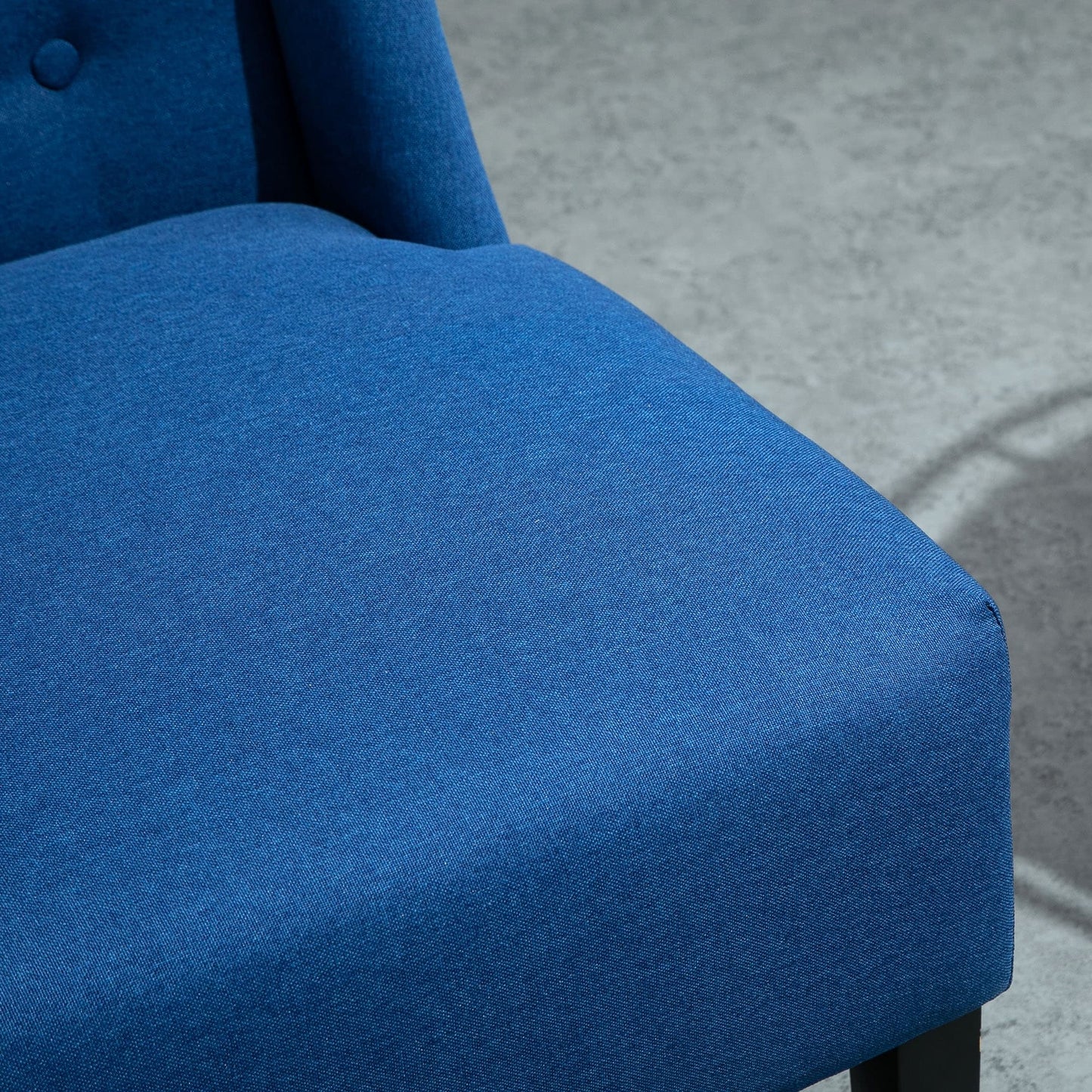 Canapé double capitonné sans accoudoirs en tissu lin HOMCOM avec pieds en bois - 28,75 x 43,25 x 36,5