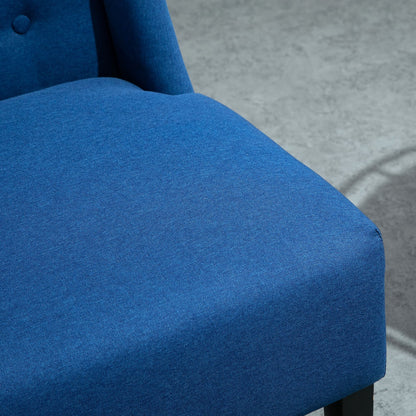 Canapé double capitonné sans accoudoirs en tissu lin HOMCOM avec pieds en bois - 28,75 x 43,25 x 36,5