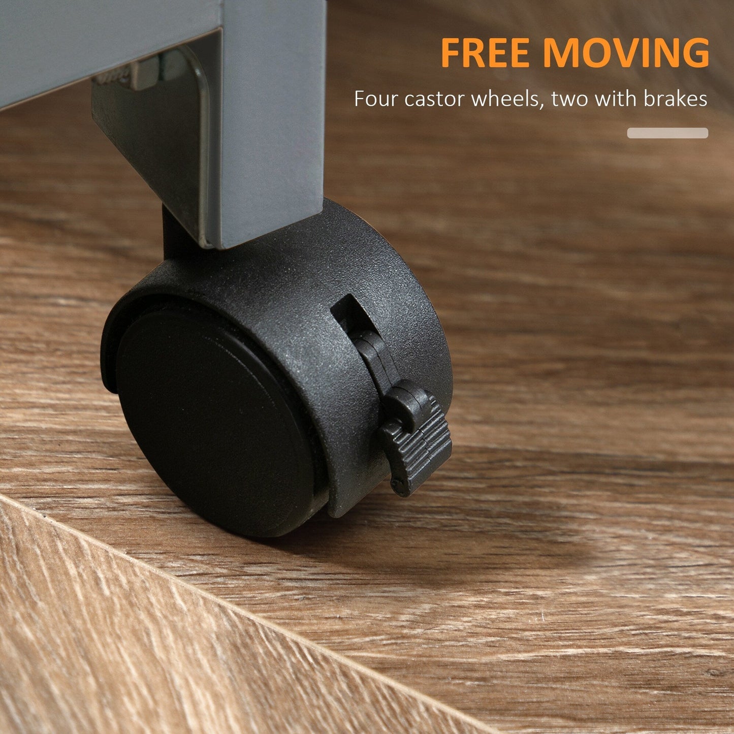 Desserte de cuisine à roulettes HOMCOM, desserte de bar, desserte compacte sur roulettes avec plateau en bois, étagères et tiroirs pour les repas à domicile