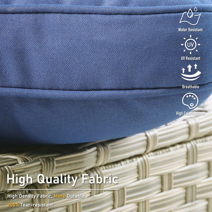 Ensemble de 2 chaises de jardin en rotin et osier à dossier haut HOOOWOOO