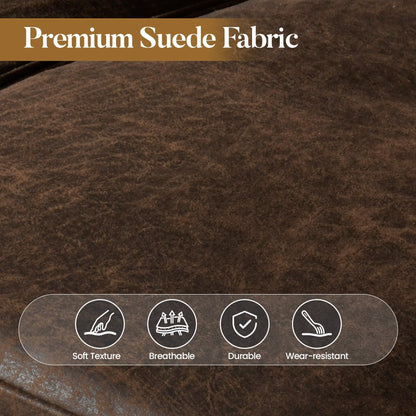 Canapé 3 places rembourré HOOOWOOO style milieu de siècle avec pieds en bois pour salon