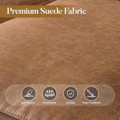 Canapé 3 places rembourré HOOOWOOO style milieu de siècle avec pieds en bois pour salon