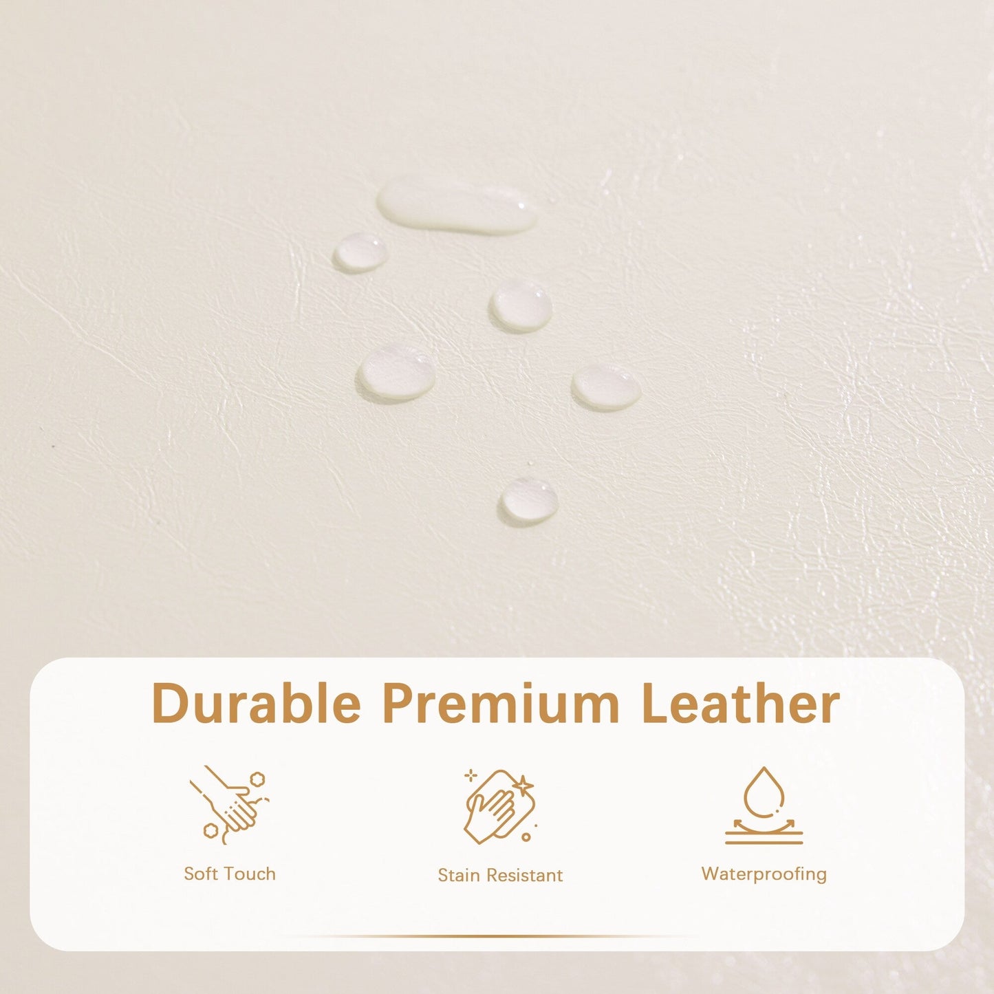 Pouf de rangement rectangulaire rembourré en similicuir (50,3 x 17,50 x 18 po)