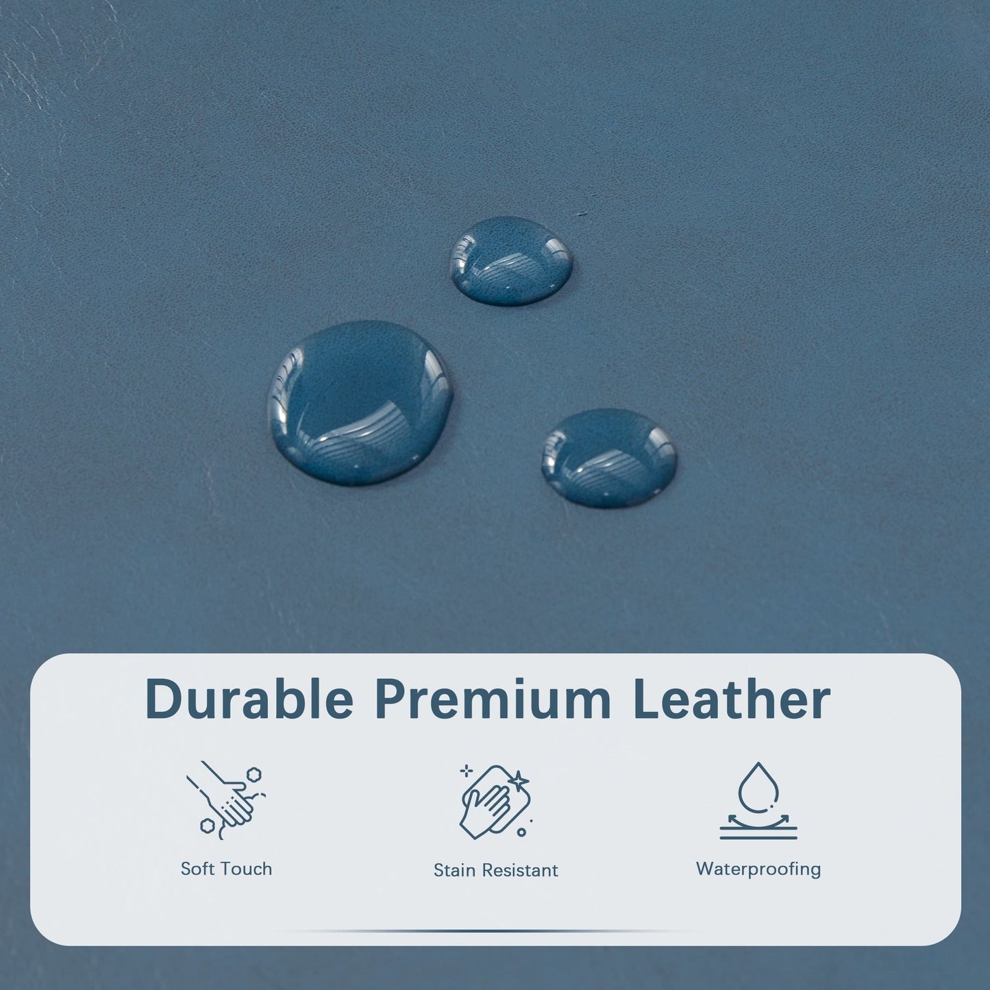 Pouf de rangement rectangulaire rembourré en similicuir (50,3 x 17,50 x 18 po)