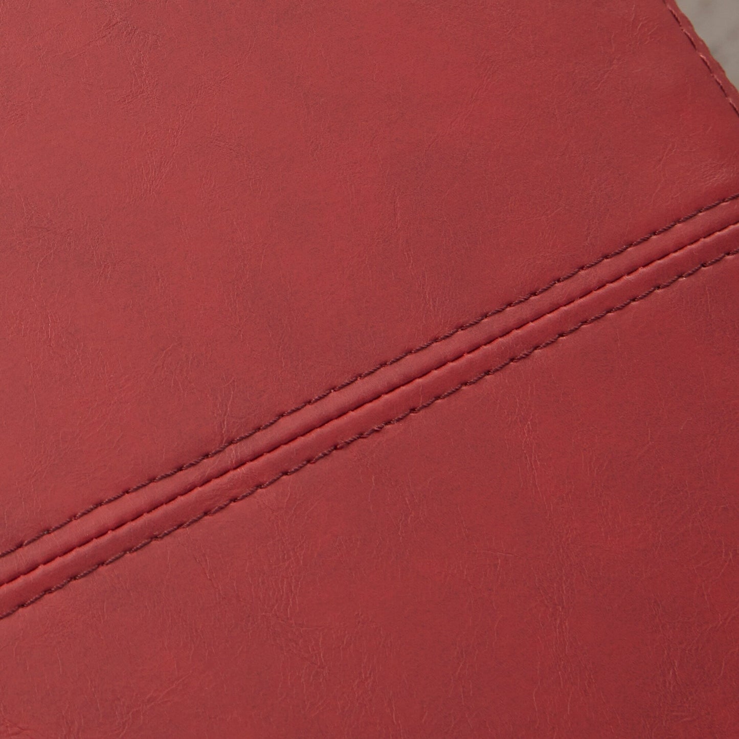 Pouf de rangement rectangulaire rembourré en similicuir (50,3 x 17,50 x 18 po)