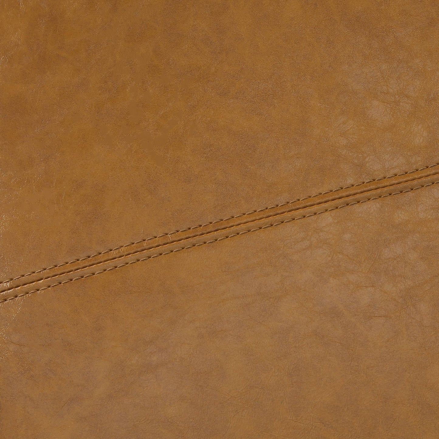 Pouf de rangement rectangulaire rembourré en similicuir (50,3 x 17,50 x 18 po)