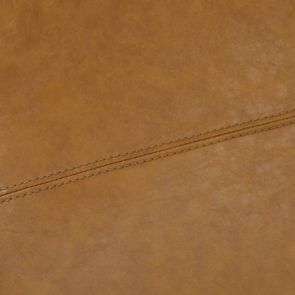 Pouf de rangement rectangulaire rembourré en similicuir (50,3 x 17,50 x 18 po)