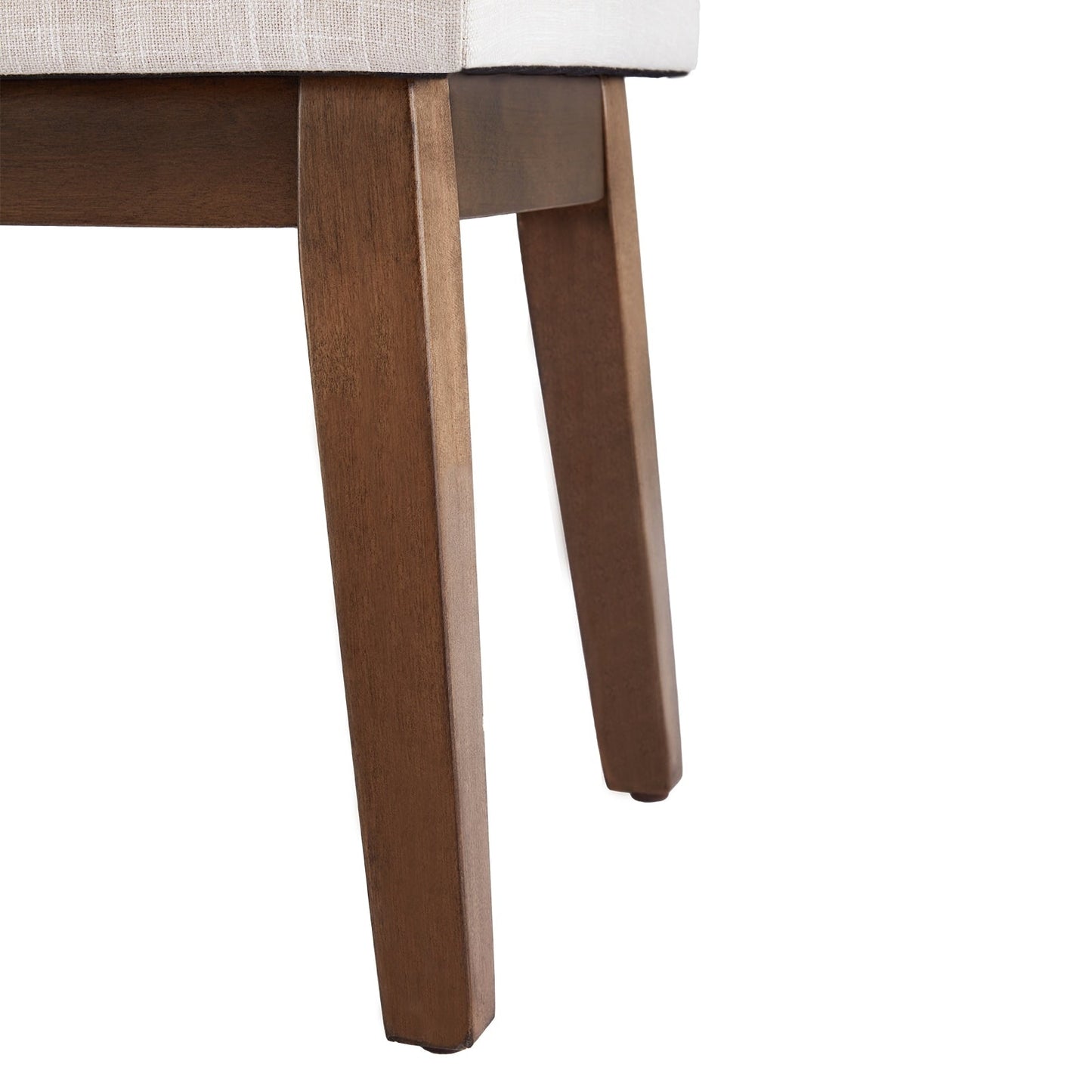 Banc d'entrée rembourré en tissu, banc de chambre pour bout de lit, beige, bois massif, 44 pouces