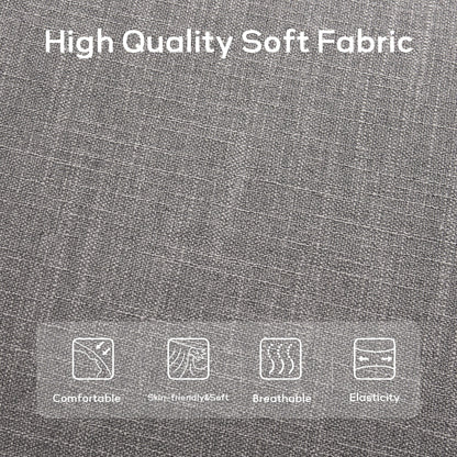 Banc d'entrée rembourré en tissu, banc de chambre pour bout de lit, beige, bois massif, 44 pouces