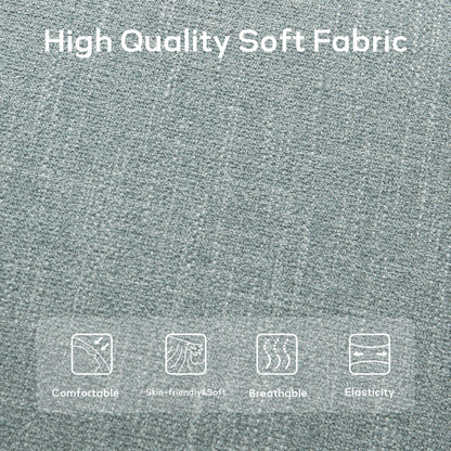 Banc d'entrée rembourré en tissu, banc de chambre pour bout de lit, beige, bois massif, 44 pouces