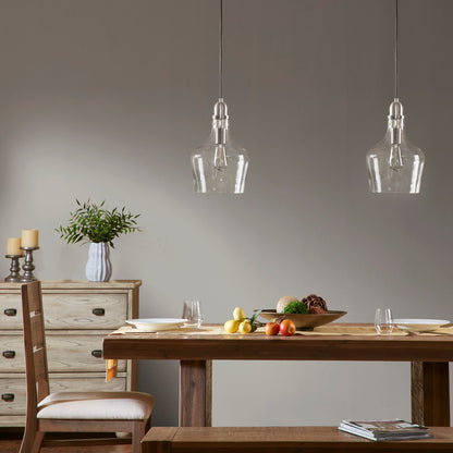 Suspension en verre en forme de cloche auburn INK+IVY