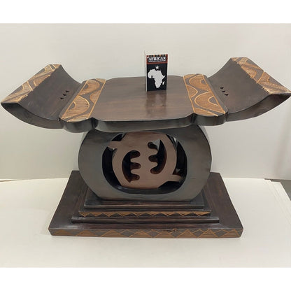 Tabouret Gye Nyame du Palais du Chef fait main (Ghana)