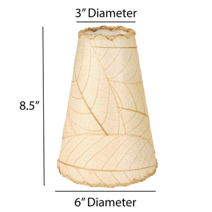 Applique murale Gecko faite main Eangee, abat-jour feuilles de cacao, 40 x 18 x 61 cm