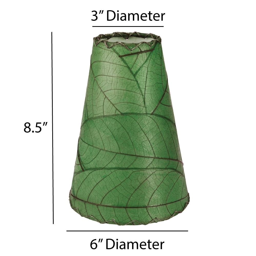 Applique murale Gecko faite main Eangee, abat-jour feuilles de cacao, 40 x 18 x 61 cm