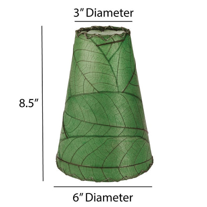 Applique murale Gecko faite main Eangee, abat-jour feuilles de cacao, 40 x 18 x 61 cm