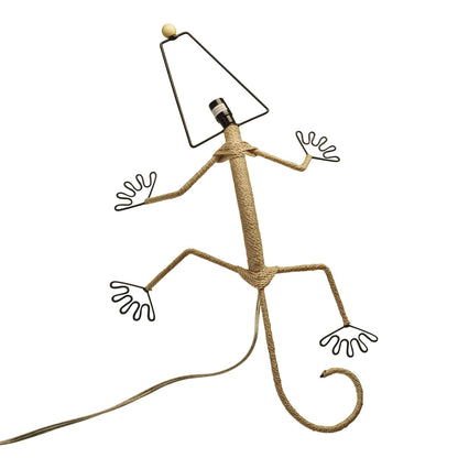 Applique murale Gecko faite main Eangee, abat-jour feuilles de cacao, 40 x 18 x 61 cm