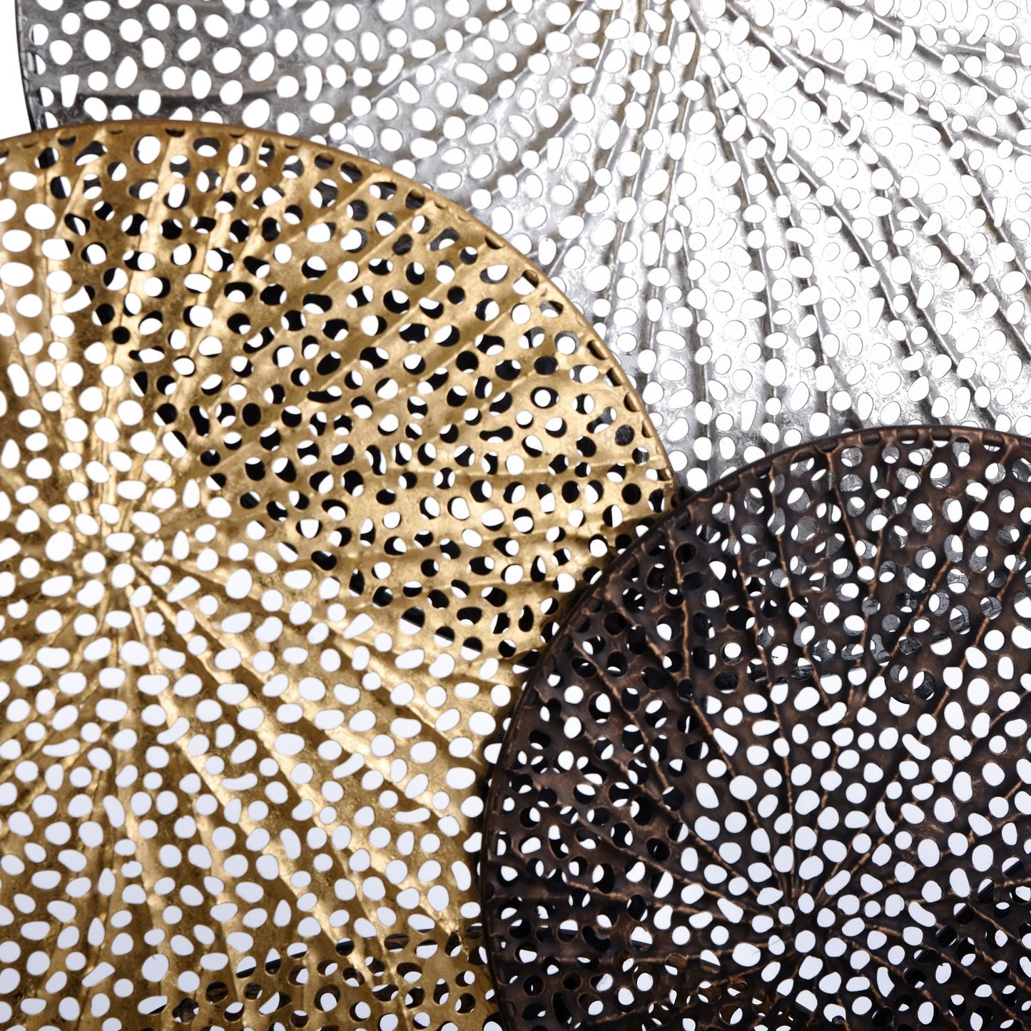 Harpe et fleuron Sahara, décoration murale en métal multicolore