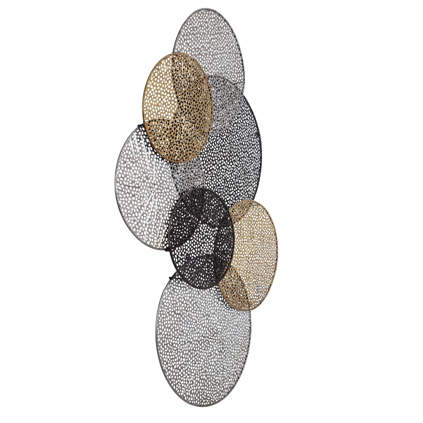 Harpe et fleuron Sahara, décoration murale en métal multicolore