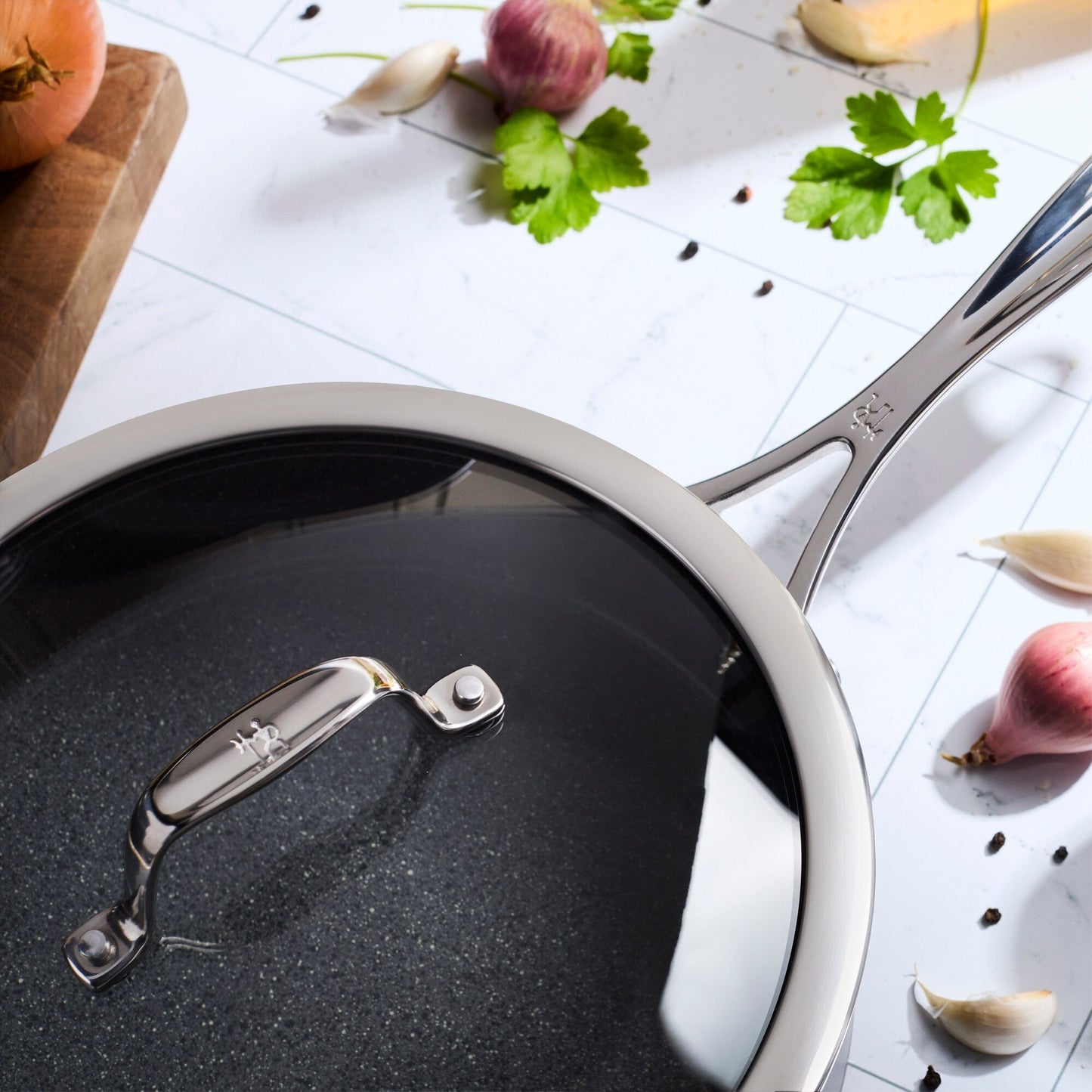 Batterie de cuisine antiadhésive Henckels Capri Ceramic, 11 pièces, aluminium et céramique - Gris