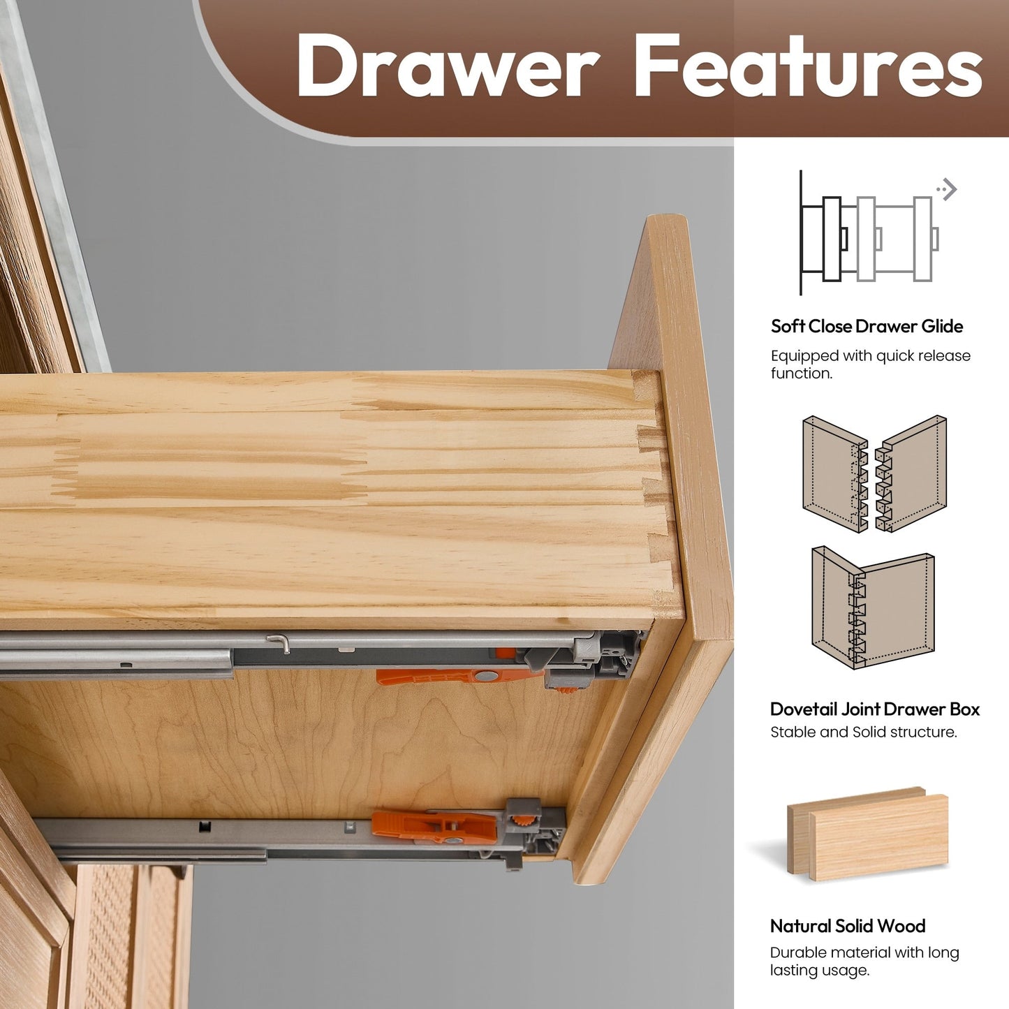 Meuble-lavabo Hervas avec plateau en marbre naturel sans miroir