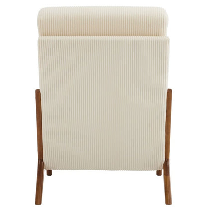 Chaise de loisirs à dossier haut en bois massif avec accoudoirs et dossier, chaise d'appoint