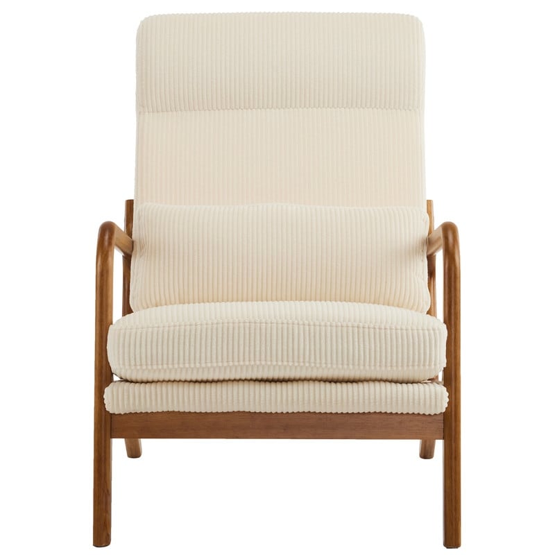 Chaise de loisirs à dossier haut en bois massif avec accoudoirs et dossier, chaise d'appoint